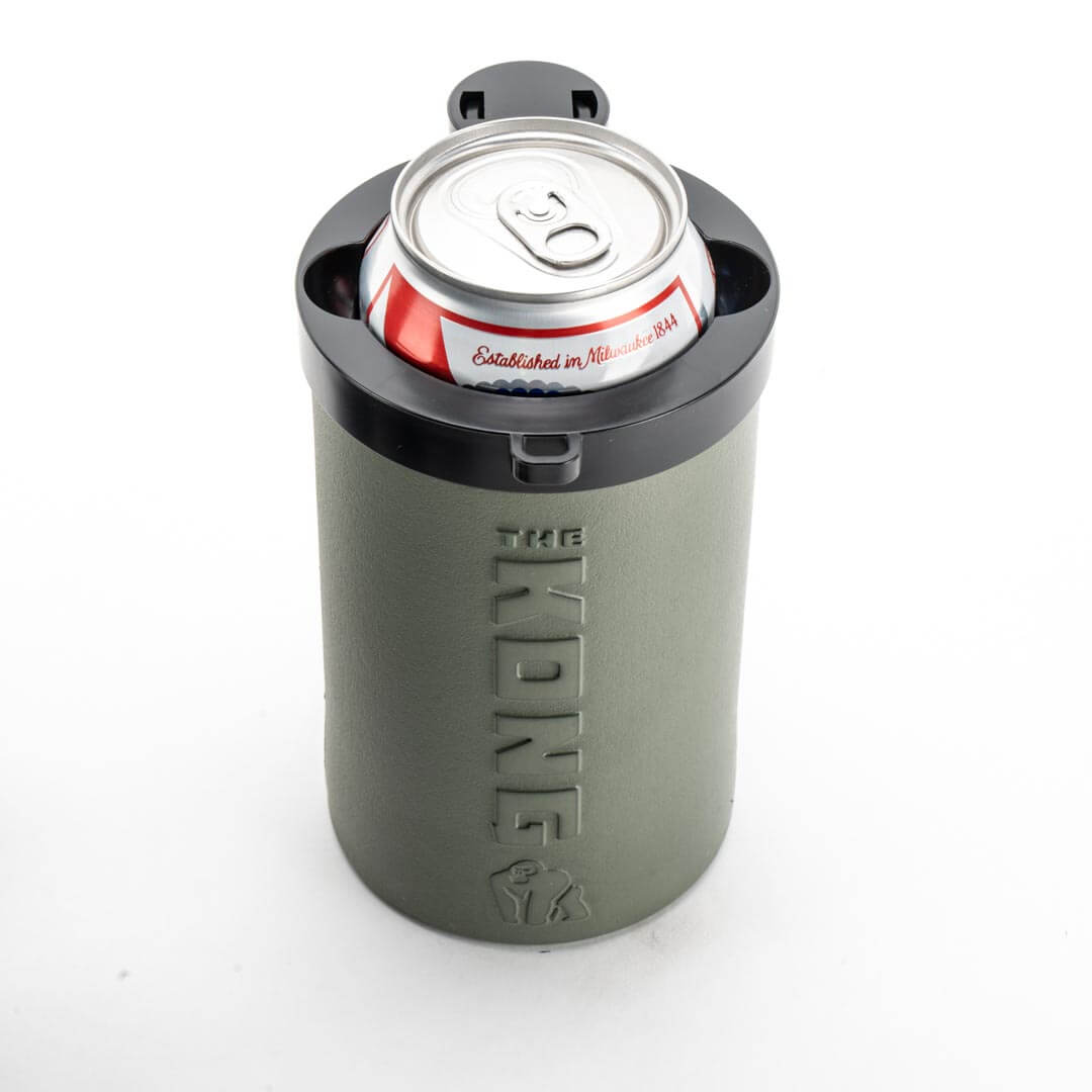  The Kong 2.0. A Portable Can or Bottle Cooler/Cup with A  Detachable, Expandable, Hose to Funnel Your Drink. (Black) : Sports &  Outdoors